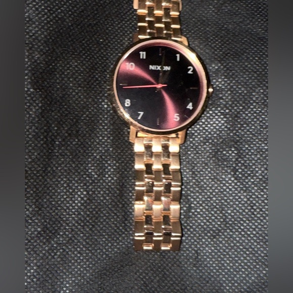 Nixon Arrow X The Mahogany Quartz Watch Black Dark Red Gold A1090-2617-00 main image 5